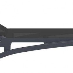 PACIFIC ΞΑΠΛΩΣΤΡΑ DARK GREY/BLACK ΠΟΛ/ΝΙΟΥ 193X68X35εκ.