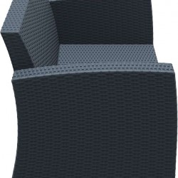 MONACO DARK GREY 2ΘΕΣΙΟΣ ΚΑΝΑΠΕΣ ΠΟΛ/ΝΙΟΥ 140X79X79εκ.