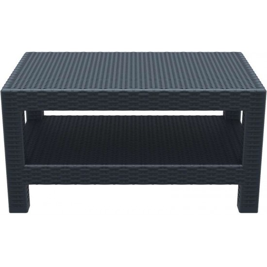 MONACO DARK GREY ΤΡΑΠΕΖΙ 92Χ57Χ45εκ. ΠΟΛ/ΝΙΟΥ