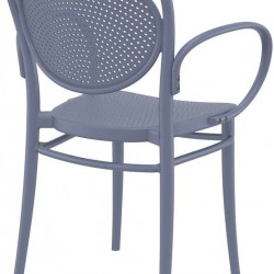 MARCEL XL DARK GREY ΠΟΛΥΘΡΟΝΑ ΠΟΛ/ΝΙΟΥ 57Χ52Χ85εκ.