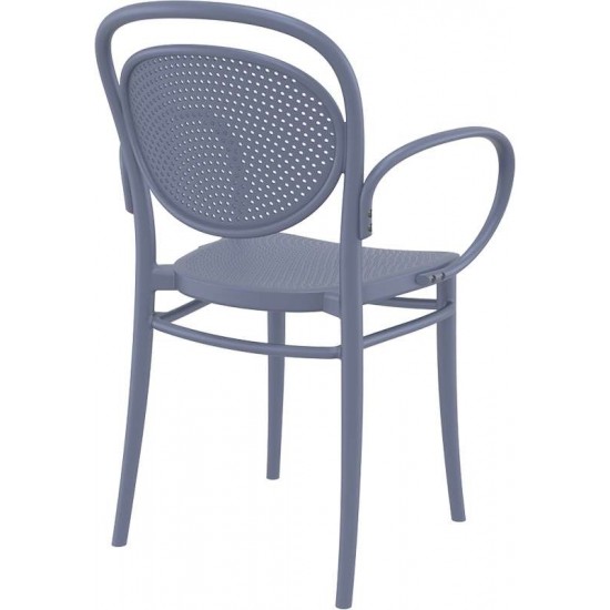 MARCEL XL DARK GREY ΠΟΛΥΘΡΟΝΑ ΠΟΛ/ΝΙΟΥ 57Χ52Χ85εκ.