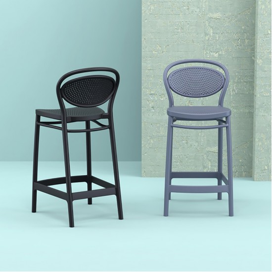 MARCEL 65εκ. ΣΚΑΜΠΟ DARK GREY ΠΟΛ/ΝΙΟΥ 44Χ50Χ96εκ.