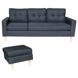 LIANA S BLACK ΥΦΑΣΜΑ ΚΑΝΑΠΕΣ ΓΩΝΙΑ 185Χ126X84εκ.