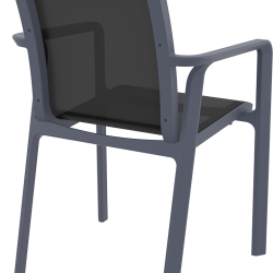 PACIFIC ΠΟΛΥΘΡΟΝΑ DARK GREY/BLACK ΠΟΛ/ΝΙΟΥ 57X62X90εκ.
