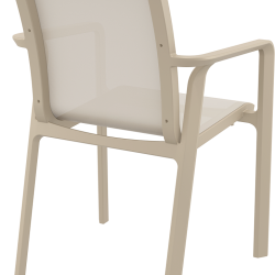 PACIFIC ΠΟΛΥΘΡΟΝΑ TAUPE/TAUPE ΠΟΛ/ΝΙΟΥ 57X62X90εκ.
