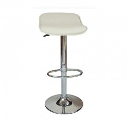 Σκαμπό Μπάρ 2τμχ Bar3 White Pvc 38x38x85εκ.