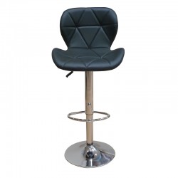 Σκαμπό Μπάρ 2τμχ Bar91 Black Pu 48x49x109εκ.