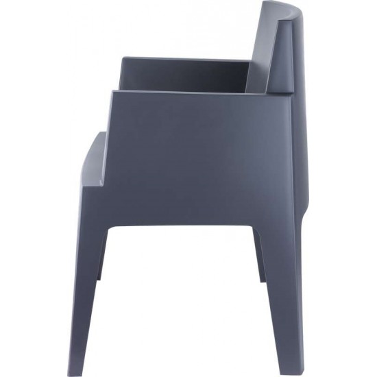 BOX DARK GREY ΠΟΛΥΘΡΟΝΑ ΠΟΛ/ΝΙΟΥ 65Χ58Χ80εκ.