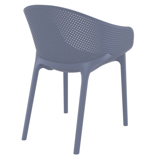SKY PRO DARK GREY ΠΟΛΥΘΡΟΝΑ ΠΟΛ/ΝΙΟΥ 54X60X81εκ.
