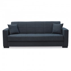 ROVER DARK GREY ΥΦΑΣΜΑ 3ΘΕΣΙΟΣ ΚΑΝΑΠΕΣ/ΚΡΕΒΑΤΙ ΜΕ ΑΠΟΘ.ΧΩΡΟ 210X80X75εκ.