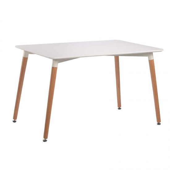 Σετ Τραπεζαρίας Loft Plus White Randy 5τμχ 120Χ80X72εκ.