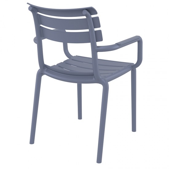 PARIS DARK GREY ΠΟΛΥΘΡΟΝΑ ΠΟΛ/ΝΙΟΥ 58X59X84εκ.