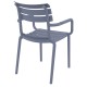 PARIS DARK GREY ΠΟΛΥΘΡΟΝΑ ΠΟΛ/ΝΙΟΥ 58X59X84εκ.