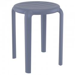TOM 45εκ. ΣΚΑΜΠΟ DARK GREY ΠΟΛ/ΝΙΟΥ 34X34X45εκ.