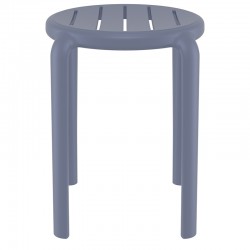 TOM 45εκ. ΣΚΑΜΠΟ DARK GREY ΠΟΛ/ΝΙΟΥ 34X34X45εκ.