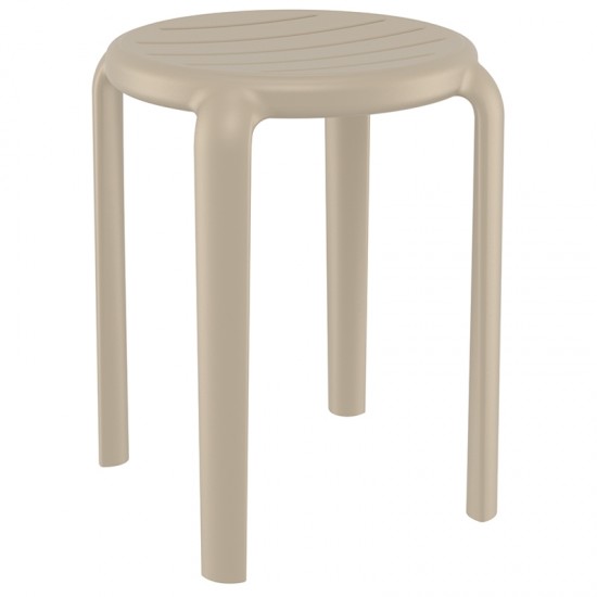 TOM 45εκ. ΣΚΑΜΠΟ TAUPE ΠΟΛ/ΝΙΟΥ 34X34X45εκ.