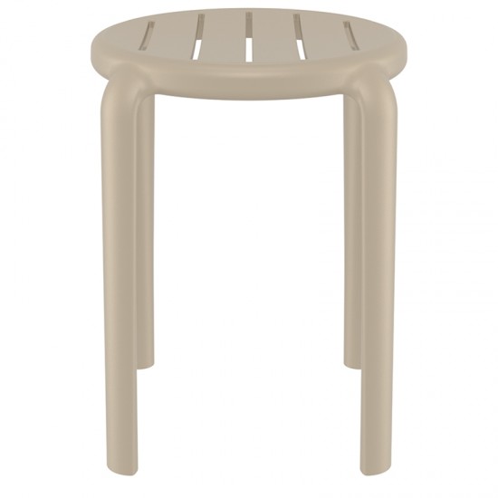 TOM 45εκ. ΣΚΑΜΠΟ TAUPE ΠΟΛ/ΝΙΟΥ 34X34X45εκ.