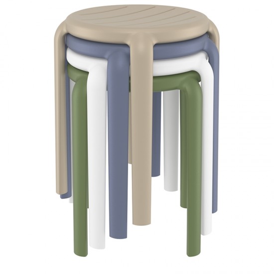 TOM 45εκ. ΣΚΑΜΠΟ OLIVE GREEN ΠΟΛ/ΝΙΟΥ 34X34X45εκ.