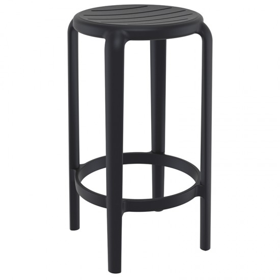 TOM 65εκ. ΣΚΑΜΠΟ BLACK ΠΟΛ/ΝΙΟΥ 36X36X65εκ.