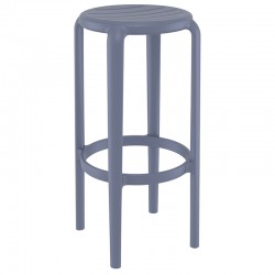 TOM 75εκ. ΣΚΑΜΠΟ DARK GREY ΠΟΛ/ΝΙΟΥ 36X36X75εκ.
