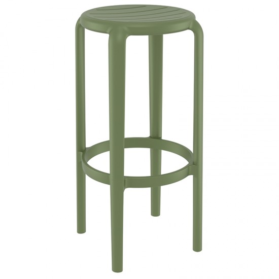 TOM 75εκ. ΣΚΑΜΠΟ OLIVE GREEN ΠΟΛ/ΝΙΟΥ 36X36X75εκ.