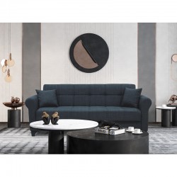 AZUR DARK GREY ΥΦΑΣΜΑ 3ΘΕΣΙΟΣ ΚΑΝΑΠΕΣ/ΚΡΕΒΑΤΙ ΜΕ ΑΠΟΘ.ΧΩΡΟ 210X80X75εκ.