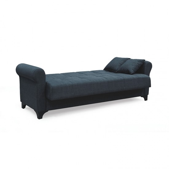 AZUR DARK GREY ΥΦΑΣΜΑ 3ΘΕΣΙΟΣ ΚΑΝΑΠΕΣ/ΚΡΕΒΑΤΙ ΜΕ ΑΠΟΘ.ΧΩΡΟ 210X80X75εκ.