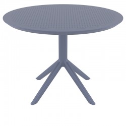 SKY DARK GREY Φ105X74εκ. ΤΡΑΠΕΖΙ ΠΟΛ/ΝΙΟΥ