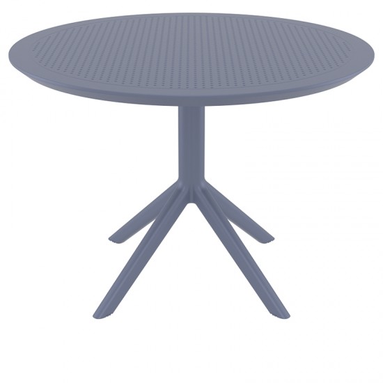 SKY DARK GREY Φ105X74εκ. ΤΡΑΠΕΖΙ ΠΟΛ/ΝΙΟΥ
