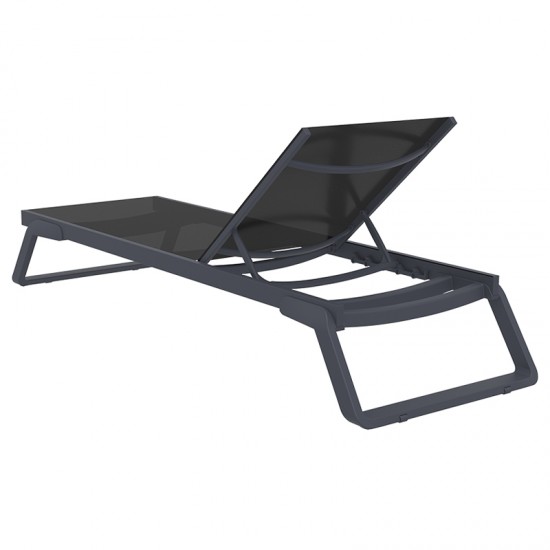 TROPIC ΞΑΠΛΩΣΤΡΑ DARK GREY/BLACK ΑΛΟΥΜ-ΠΟΛ/ΝΙΟΥ 210X72X31εκ.