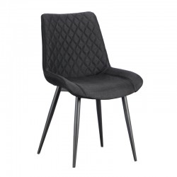 ALESIA BLACK ΥΦΑΣΜΑ ΚΑΡΕΚΛΑ ΜΕΤΑΛΛΙΚΗ 54X63X86εκ.