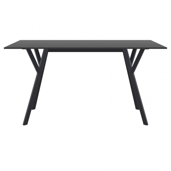 MAX ΤΡΑΠΕΖΙ 140X80Χ74εκ. BLACK LAMINATE 12mm