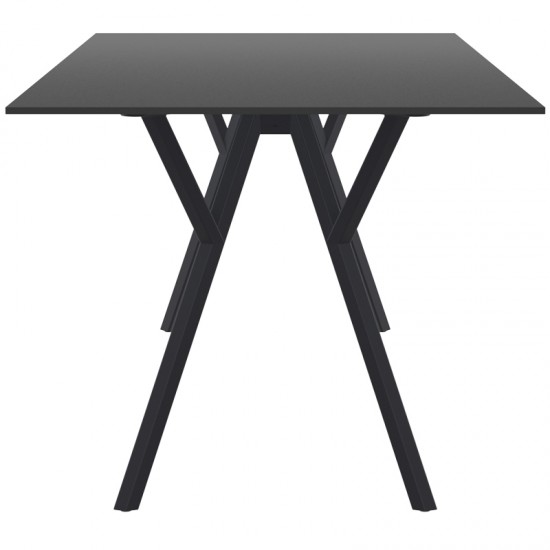 MAX ΤΡΑΠΕΖΙ 140X80Χ74εκ. BLACK LAMINATE 12mm
