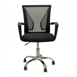 A9880 ΜΑΥΡO MESH ΠΟΛΥΘΡΟΝΑ ΓΡΑΦΕΙΟΥ 57X54X40-91/48-99εκ.
