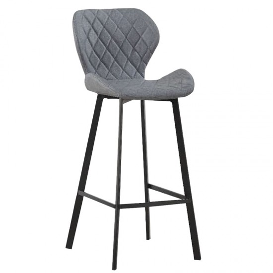 MARTIN ΓΚΡΙ ΥΦΑΣΜΑ(Σ2)73εκ.ΣΚΑΜΠΟ ΜΕΤΑΛΛΙΚΟ 45X49X73-106εκ.