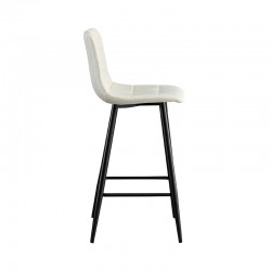 NORA OFF WHITE ΥΦΑΣΜΑ(Σ4)72εκ. ΣΚΑΜΠΟ ΜΕΤΑΛΛΙΚΟ 47X49X72-104εκ.