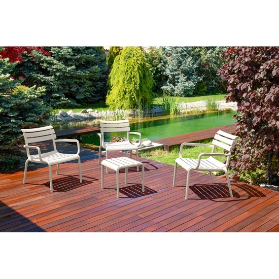 PARIS LOUNGE WHITE ΠΟΛ/ΝΑ ΠΟΛ/ΝΙΟΥ 68X70X76εκ.