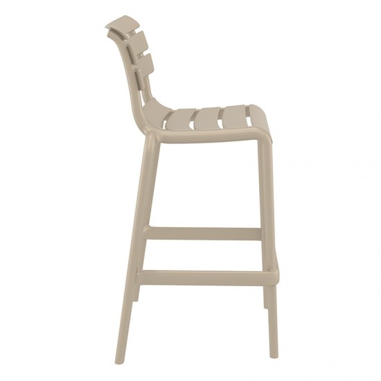 HELEN 75εκ. ΣΚΑΜΠΟ TAUPE ΠΟΛ/ΝΙΟΥ 53X55X105εκ.
