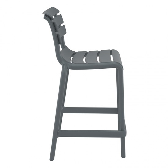 HELEN 65εκ. ΣΚΑΜΠΟ DARK GREY ΠΟΛ/ΝΙΟΥ 52X55X95εκ.