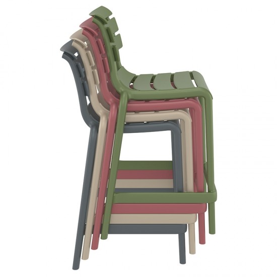 HELEN 65εκ. ΣΚΑΜΠΟ TAUPE ΠΟΛ/ΝΙΟΥ 52X55X95εκ.