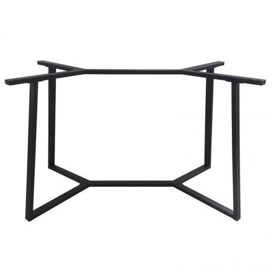 BISTRO 110X60X72εκ. ΜΑΚΡ/ΝΗ ΒΑΣΗ ΜΕΤΑΛΛΙΚΗ ΜΕ ΡΕΓ/ΡΟΥΣ ΜΑΥΡΗ