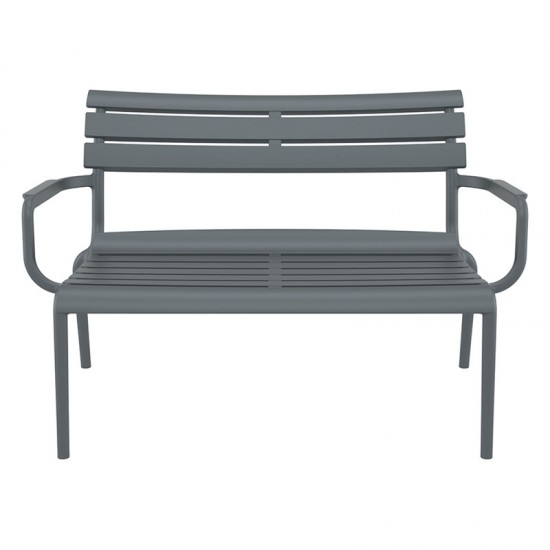 PARIS ΚΑΝΑΠΕΣ DARK GREY 116X70X75εκ. ΠΟΛ/ΝΙΟΥ