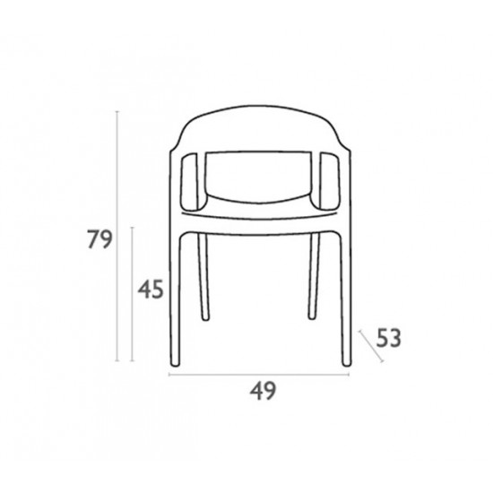 CARMEN WHITE/CLEAR ΠΟΛΥΘΡΟΝΑ 49X53X79εκ.