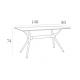AIR ΤΡΑΠΕΖΙ 140Χ80Χ74εκ. WHITE LAMINATE 12mm