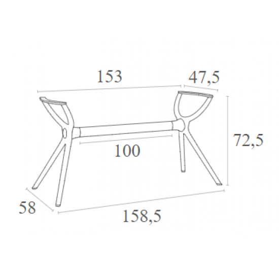 AIR ΒΑΣΗ WHITE XL 158,5X58X72,5εκ. ΠΟΛ/ΝΙΟΥ