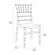 CHIAVARI GLOSSY WHITE(Σ4)KAPEKΛA 45X51X91εκ.
