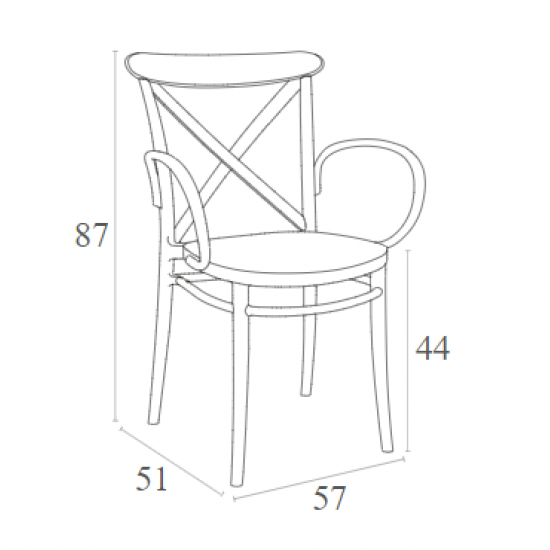 CROSS XL TAUPE ΠΟΛΥΘΡΟΝΑ ΠΟΛ/ΝΙΟΥ 57Χ51Χ87εκ.