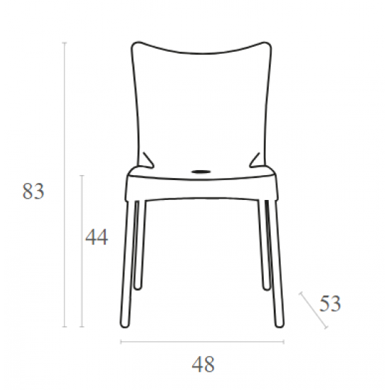JULIETTE RED ΚΑΡΕΚΛΑ ΠΟΛ/ΝΙΟΥ/ΑΛΟΥΜ. 48Χ53Χ83εκ.