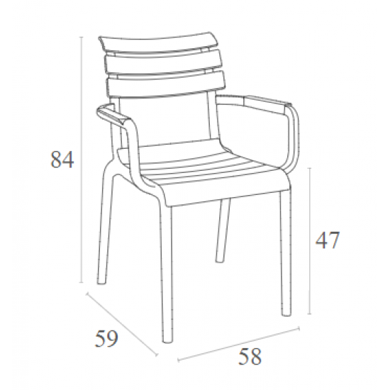 PARIS OLIVE GREEN ΠΟΛΥΘΡΟΝΑ ΠΟΛ/ΝΙΟΥ 58X59X84εκ.
