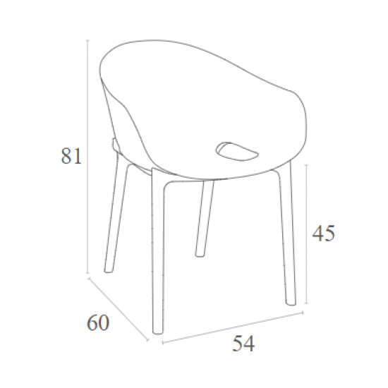 SKY PRO BLACK ΠΟΛΥΘΡΟΝΑ ΠΟΛ/ΝΙΟΥ 54X60X81εκ.